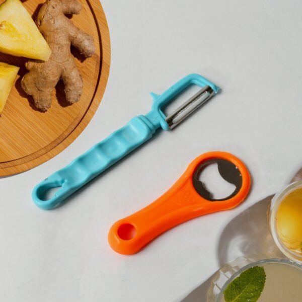 Vegetable Fruit Peelers Slicer & Bottle Opener, Kitchen Peeler For Veggie Fruit - Image 3