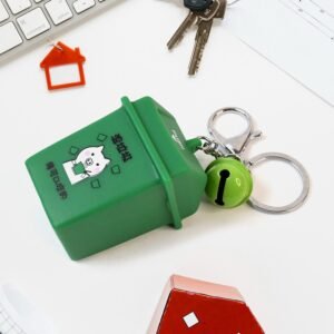 Trash Can Keychain Recycle Can Keyring Novelty Keychain Garbage Classification