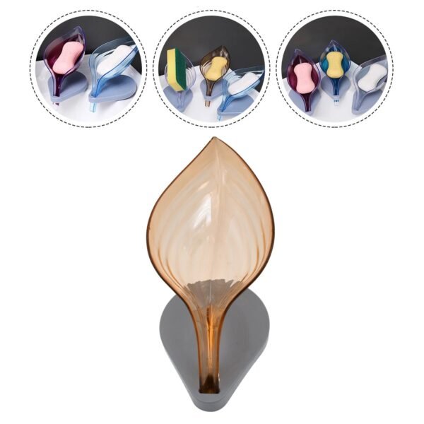 Plastic?Leaf Shape Soap Box, Soap Holder (1 Pc / With Color Box) - Image 3