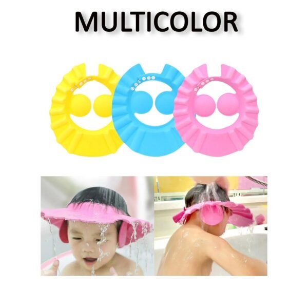 Adjustable Soft Baby Bath Cap ? Protects Hair, Eyes & Ears - Image 3