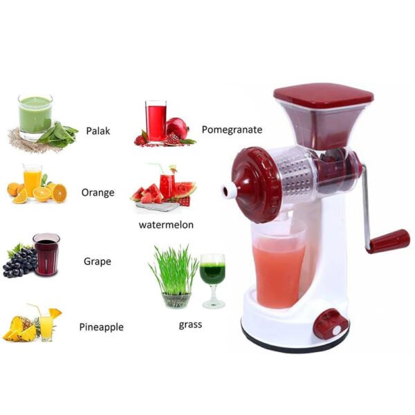 Manual Fruit Vegetable Juicer with Juice Cup and Waste Collector - Image 3