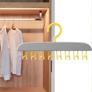 Plastic Organizer Hanger 360 Degree Rotatable Clothes Multifunctional with 8