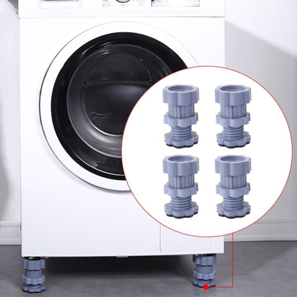 Adjustable Anti-Vibration Washing Machine Support Stand ? Non-Slip PVC Lifting