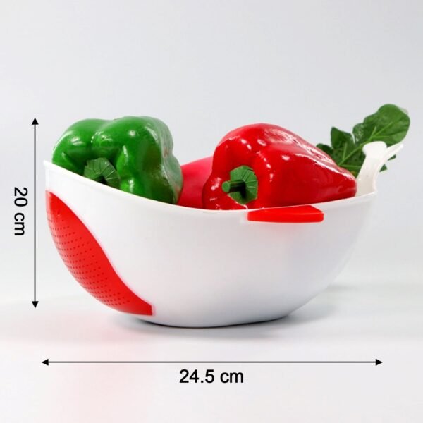 Plastic Rice Pulses Fruits Vegetable Noodles Pasta Washing Bowl and Strainer - Image 5