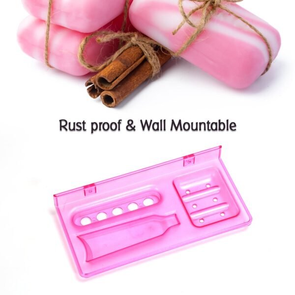 3-in-1 Glass Soap Dish for Bathroom Ware by Pure Source India - Image 3