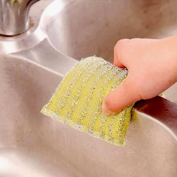 Microfiber Kitchen Cleaning Set - 6-Piece Sponge & Scouring Pad Collection - Image 3