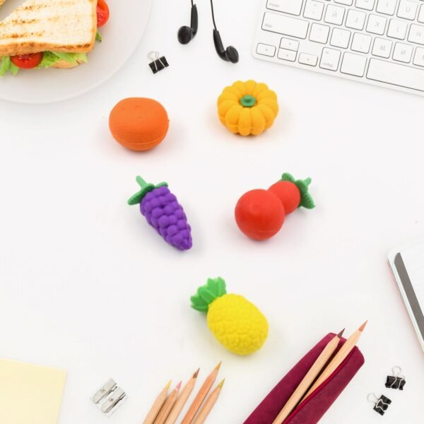3D Mix Design Fancy & Stylish Colorful Erasers ? Cute Novelty Eraser Set for - Image 3