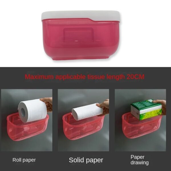 2-in-1 Bathroom Tissue Dispenser & Phone Holder (Self-Adhesive, Waterproof) - Image 5