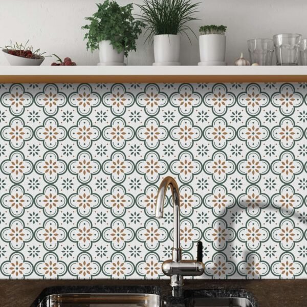 Peel and Stick Floor Tiles Kitchen / Bathroom Backsplash Sticker Detachable - Image 4