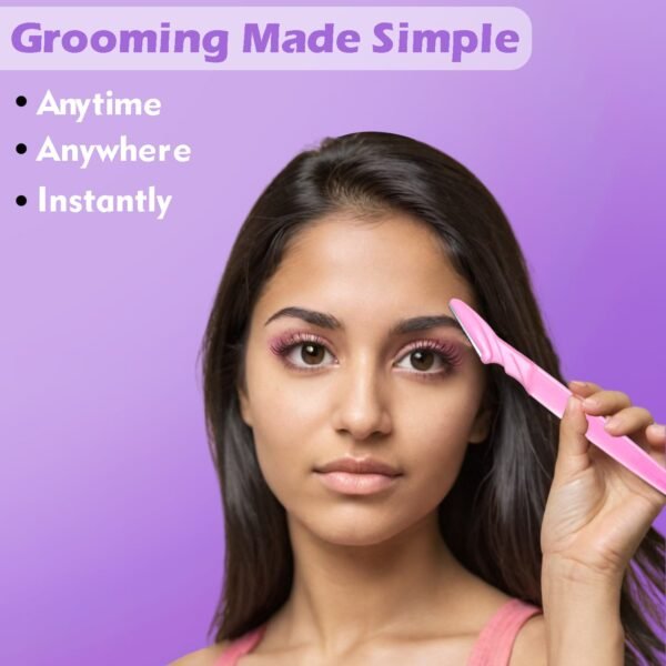 Eyebrow Painless Facial Hair Remover Razor for Face, Women and Men (3 Pack) - Image 3
