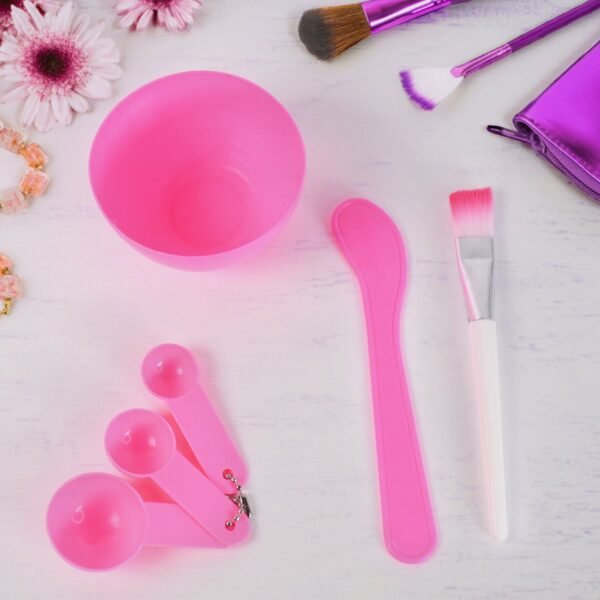 4 In 1 Facial DIY Skin Care Mask Mixing Bowl Stick Brush Gauge Spoon (6 Pcs Set) - Image 4