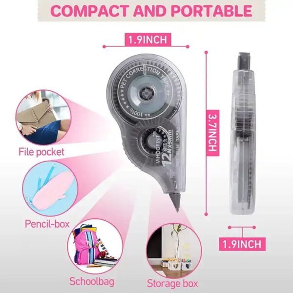 Office Correction Tape Easy to Use Applicator for Timely Correction of Writings - Image 3
