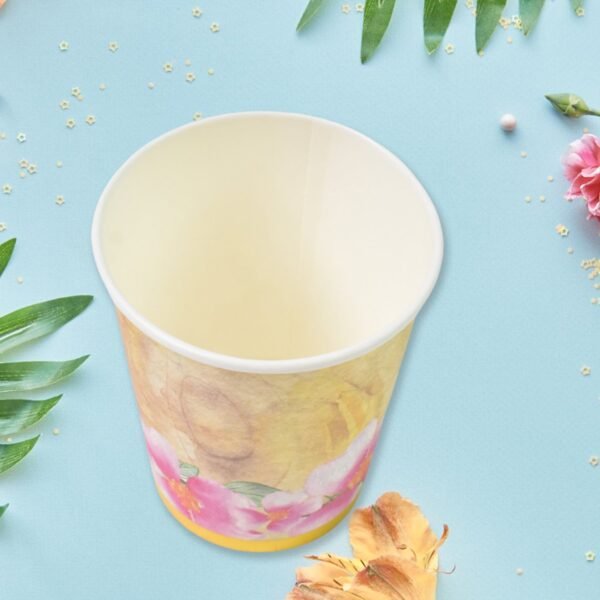 Disposable Paper Cups, Disposable Tea, Coffee Cups (24 Pcs Set / Mix Color & - Image 4