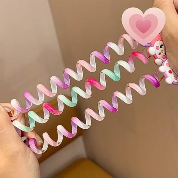 Colourful Telephone Wire Hairbands (1 pc / Mix Design) - Image 5