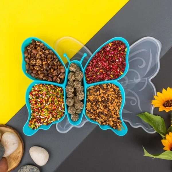 5 Compartment Multipurpose Butterfly Plastic Tray (1 Pc) - Image 4