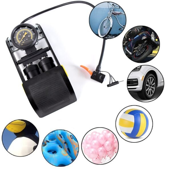 Portable High Pressure Foot Air Pump Compressor for Car and Bike - Image 4