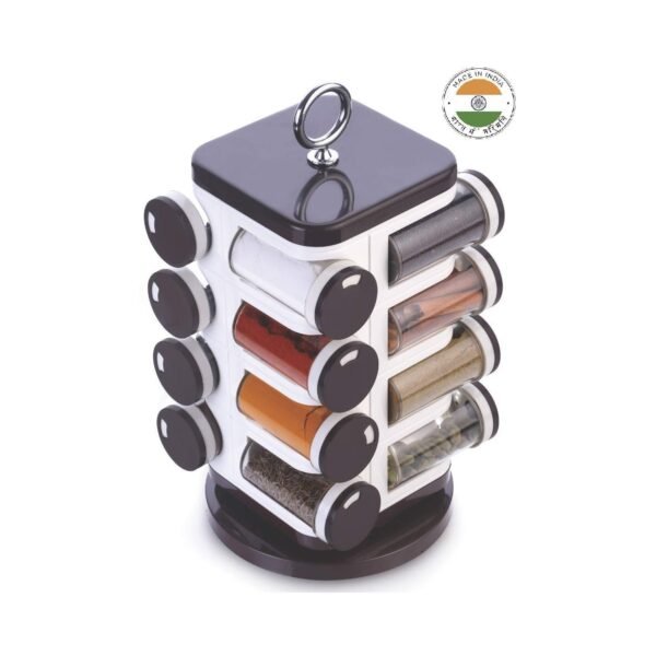 Ganesh Multipurpose Revolving Spice Rack With 16 Pcs Dispenser each 100 ml - Image 3