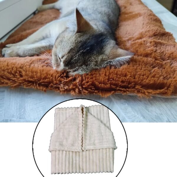 Pet Soft Cat Dog Blanket / Towel Soft Warm Sleep Mat (70 x 50 Cm / 1 Pc / Mix - Image 4