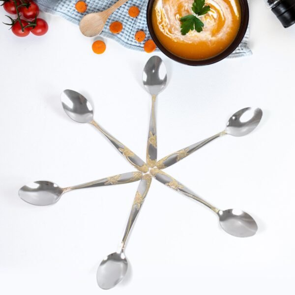 Stainless Steel Table Spoons / Baby Spoon Set Set of 6 - Image 4