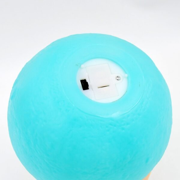 Moon Night Lamp Blue Color with Plastic Stand (15 x12 Cm / 1 Pc) - Image 3