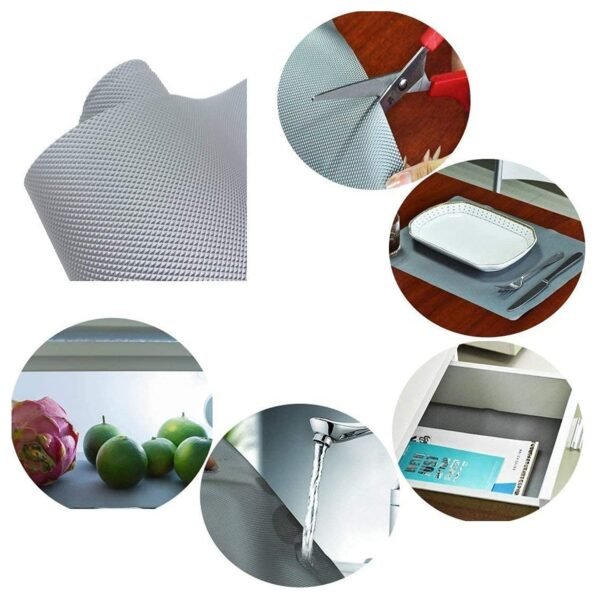 Multipurpose Anti-Slip Mat Liner Roll for Kitchen, Bathroom, Fridge & Shelves - Image 5