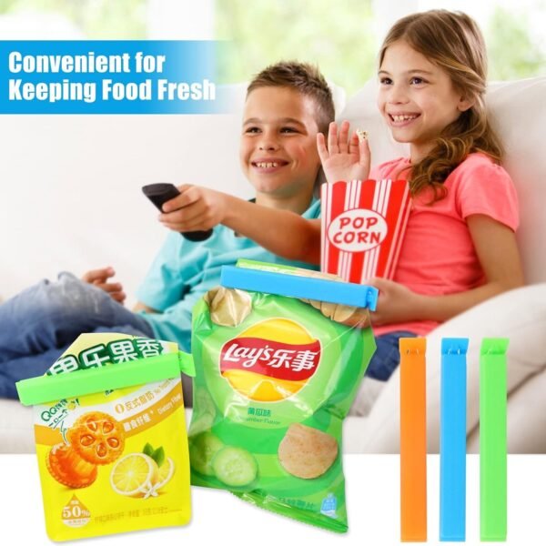 Food Bag Clip Sealer ? Airtight Plastic Clips for Snacks, Kitchen & Camping (18 - Image 5