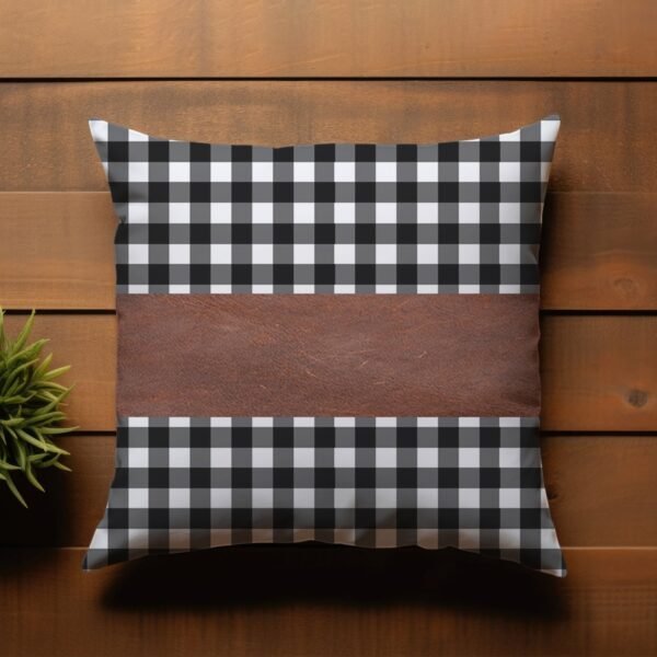 Pillow Covers, Leather & Cotton Cushion Covers (15  x  15 Inch / 1 Pair / 2 Pc)