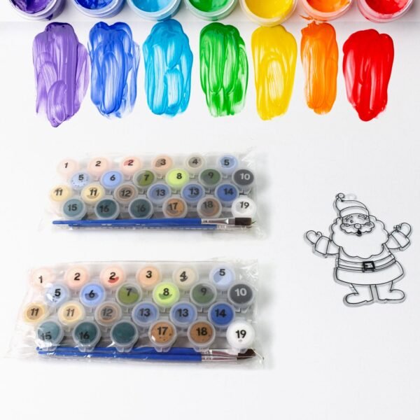Paint by Number Kits 2 Set 19 Number Color, 6 paint brushes (2 Set) - Image 4