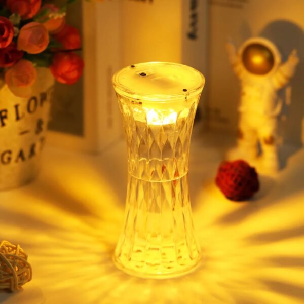 Crystal Table Lamp ? Universal Soft Night Light & Study, Bedroom, Office & - Image 3