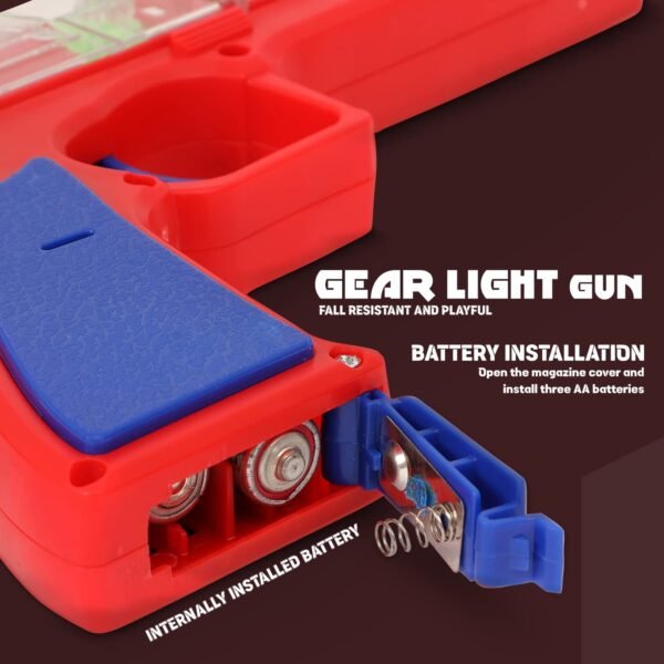 Plastic Gear Simulation Laser Toy Gun ? 3D Lights, Music & Rotating Gear (1 Pc, - Image 5