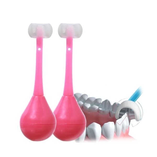 Soft Bristle 3-Sided Training Toothbrush ? Inverted Silicone Head for Kids - Image 4