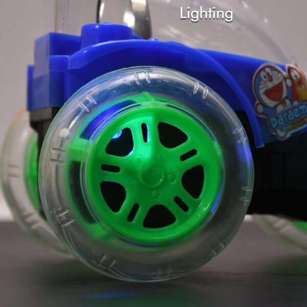 Rechargeable 360 degree stunt rolling remote control car with colourful 3d - Image 4