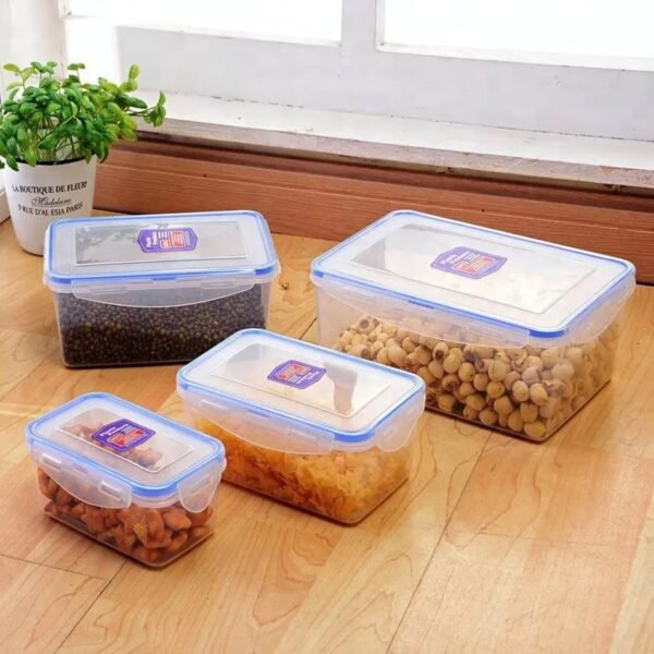 Kitchen Storage Containers Set ? Fridge Storage, Plastic Organizer, Snap-Seal - Image 5