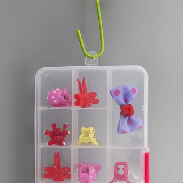 15-Grid Clear Plastic Jewelry Organizer Box with Dividers (1 Pc) - Image 3