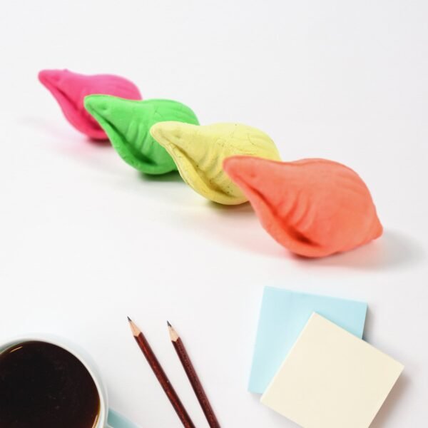 Shankh Shape Eraser Rubber (1 Pc / Mix Colour & Design) - Image 3