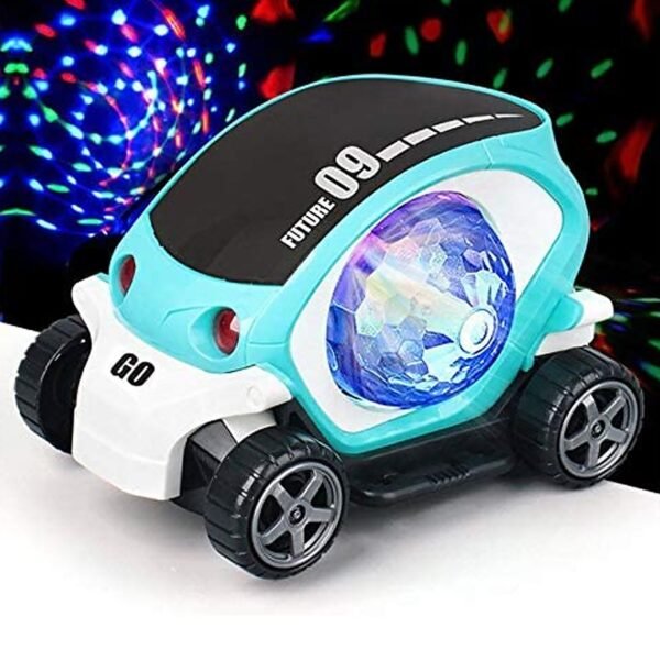 360? Rotating Stunt Car Toy ? Bump & Go with 4D Lights, Music & Disco Ball (1 - Image 5