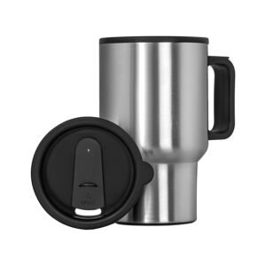 Stainless Steel Vacuum Glass Insulated Glass Coffee Cups (With Lid & Handle / 1
