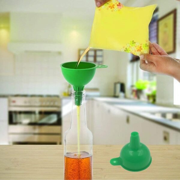 Silicone Funnel For Pouring Oil, Sauce, Water, Juice And Small Food-Grains (1 - Image 3
