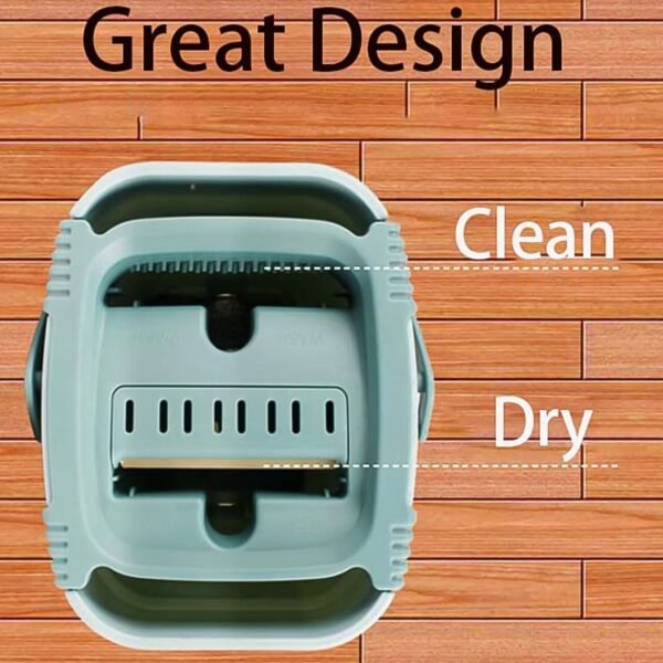 Scratch Cleaning Mop with 2 in 1 Self Clean Wash Dry Hands Free Flat Mop - Image 4