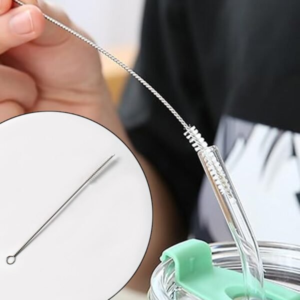 Stainless Steel Straw Cleaning Brush Drinking Pipe (20 Cm / 1 Pc) - Image 4