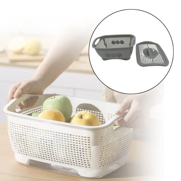 Multipurposes Plastic Basket, Organizer for Kitchen, Countertop, Cabinet, - Image 5