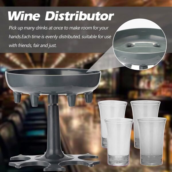 6 shot Win glass dispensers With tray & 6 Pcs Glass - Image 4