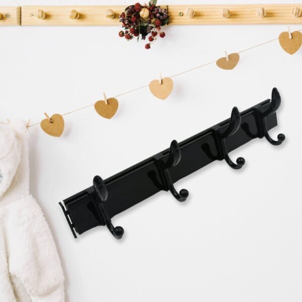 Extra Long 4-Hook Wall Coat Hanger with Eco Adhesive - Image 4
