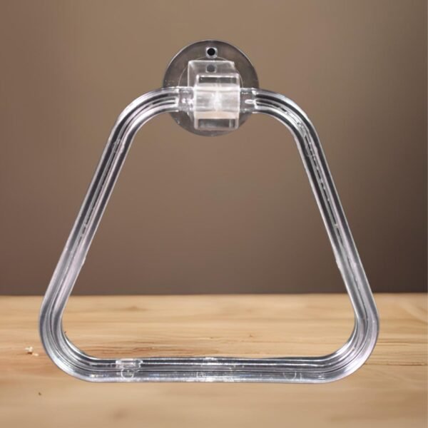 Unbreakable ABS Square Towel Ring Wall Mounted Stand / Holder (1 Pc) - Image 4