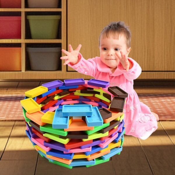 Kids 120 Domino Blocks Dominoes (120 Pcs Set) - Image 5