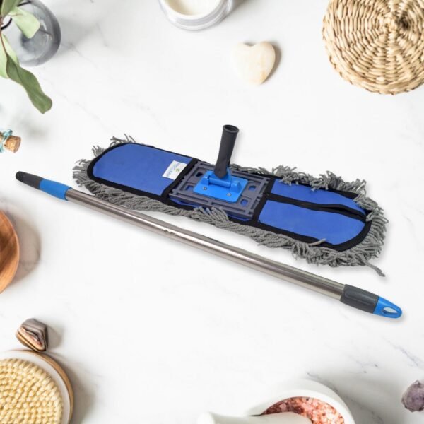Wet and Dry Cotton Pad Floor Mop with Long Aluminium Handle (1 Pc / Large) - Image 4