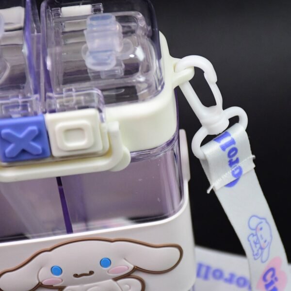 2in1 Dual Compartment Water Bottle with Straw and Adjustable Shoulder Straps (1 - Image 4