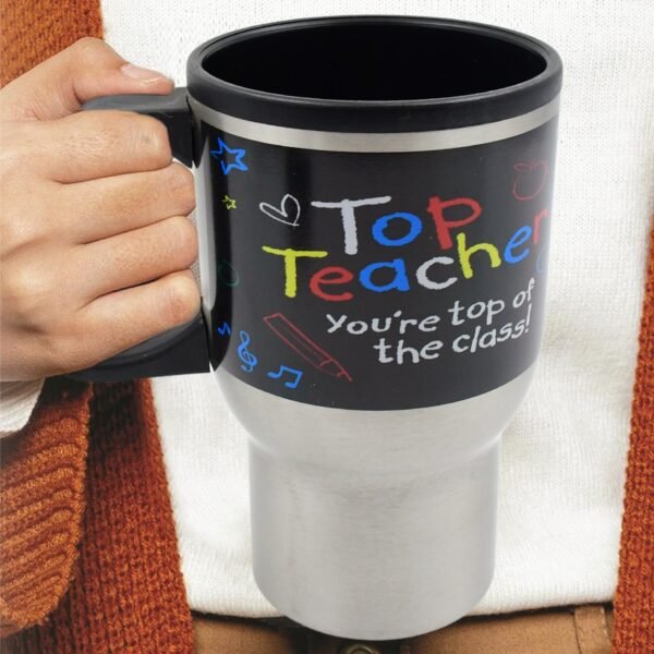 Stainless Steel Insulated Travel Mug - Double-Walled Vacuum Cup with Lid & - Image 3