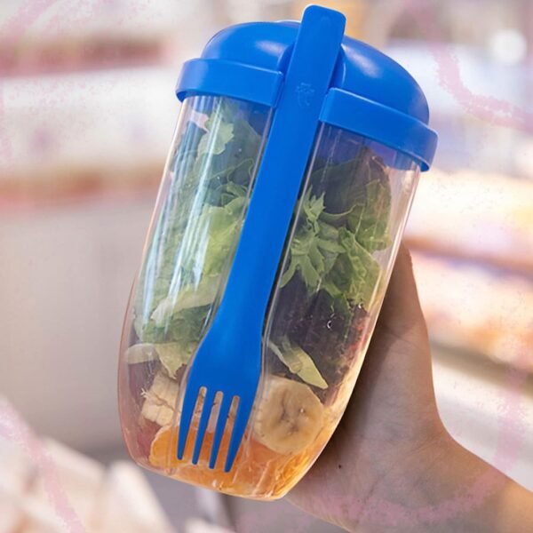 Fruit and Vegetable Salad Cups Easy Clean Salad Mixing Cup for Business People - Image 2