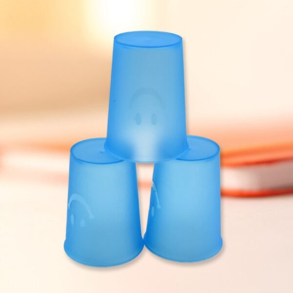 Reusable Plastic Drinking Tumblers - 4-Piece Transparent Water Cup Set for - Image 5
